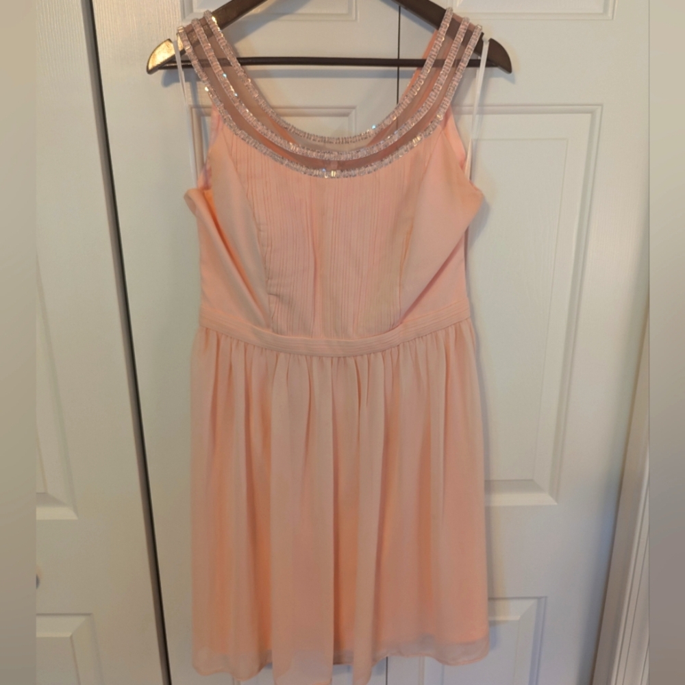 A.drea large light pink formal dress